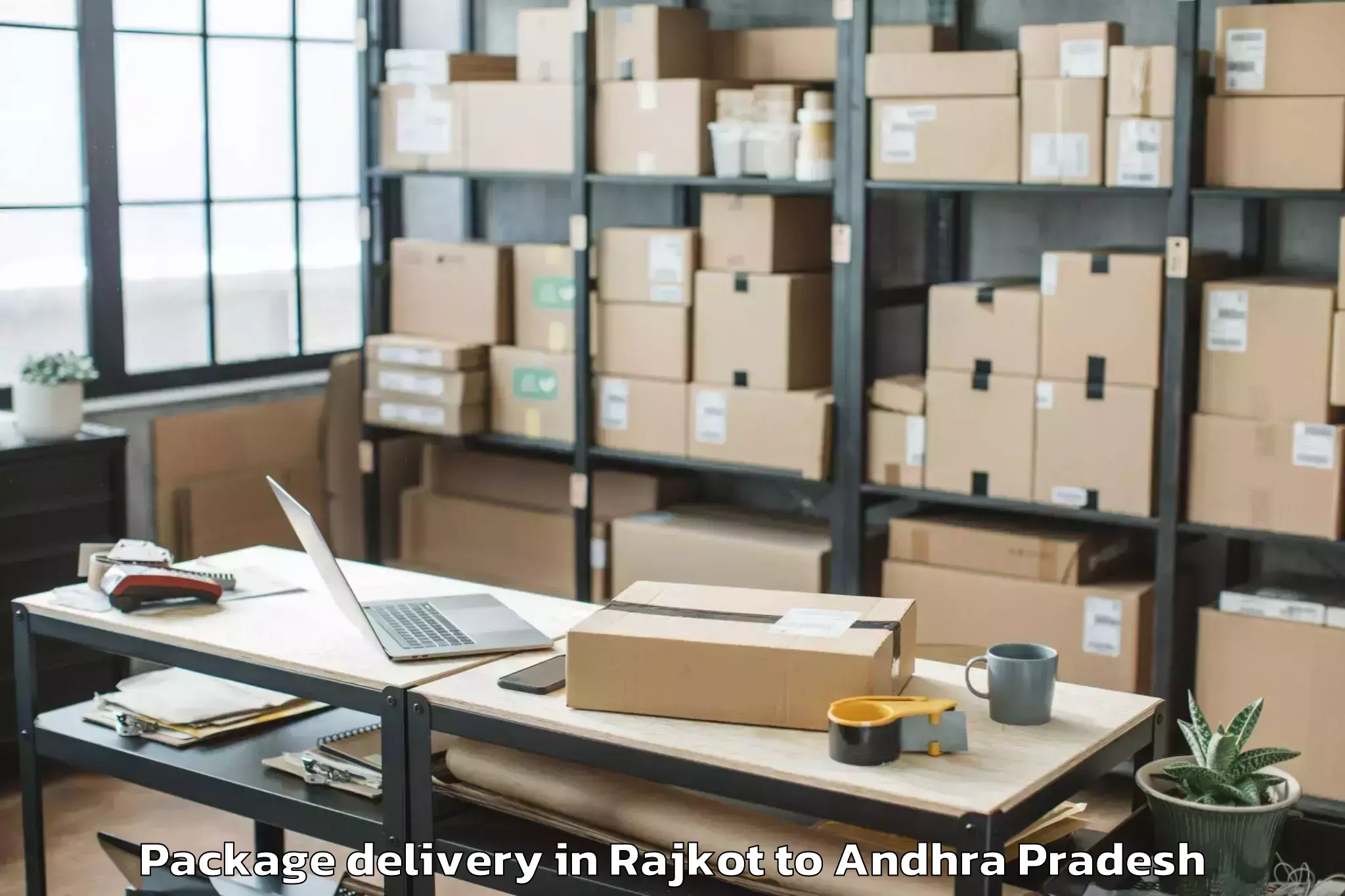 Hassle-Free Rajkot to Nallajerla Package Delivery